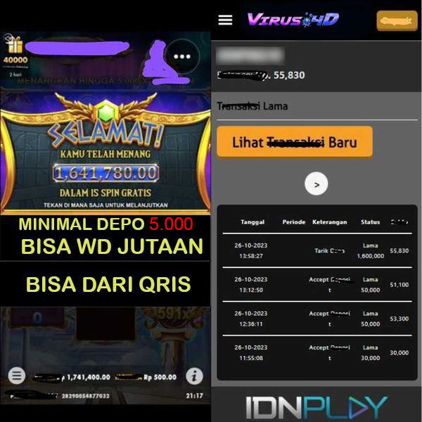 Judi Online Slot Casino dan Togel Online No 1 di Indonesia: Virus4D Bagi-bagi Bonus New Member Secara Gratis